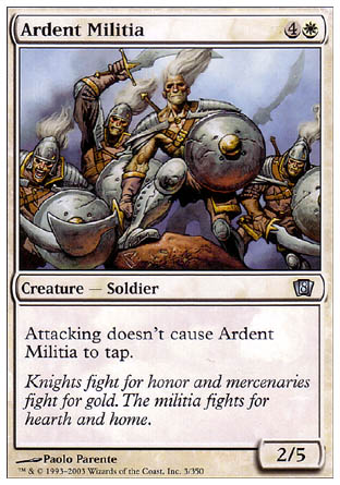 Ardent Militia (8th Edition) Medium Play Foil