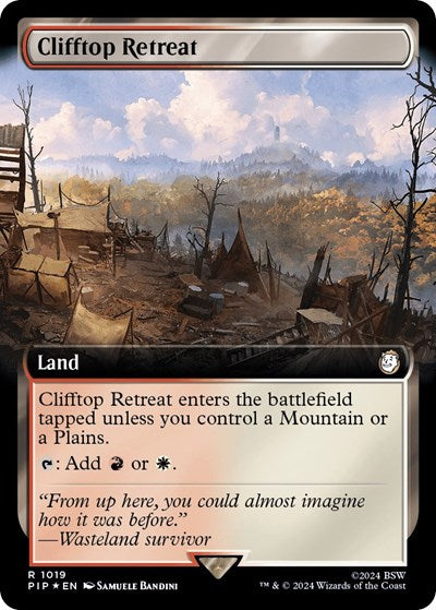 Clifftop Retreat (Extended Art) (Surge Foil) (Universes Beyond: Fallout) Near Mint Foil