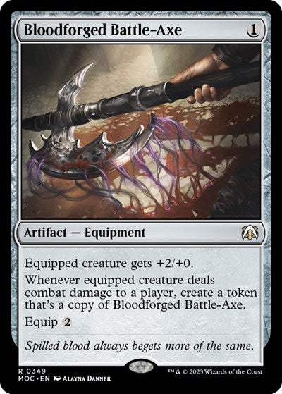 Bloodforged Battle-Axe (Commander: March of the Machine) Light Play