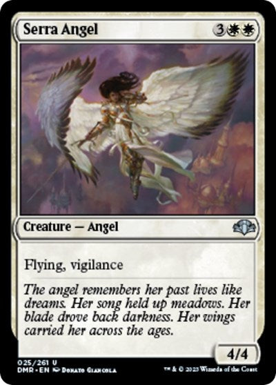 Serra Angel (Dominaria Remastered) Light Play