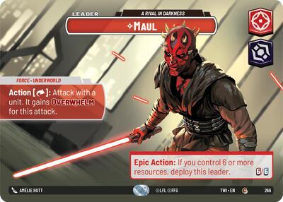 Maul A Rival in Darkness (Showcase) (Twilight of the Republic) Near Mint Foil