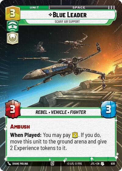 Blue Leader Scarif Air Support (Hyperspace Foil) (Jump to Lightspeed) Near Mint Foil