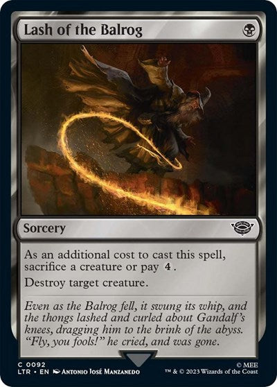 Lash of the Balrog (Universes Beyond: The Lord of the Rings: Tales of Middle-earth) Light Play Foil