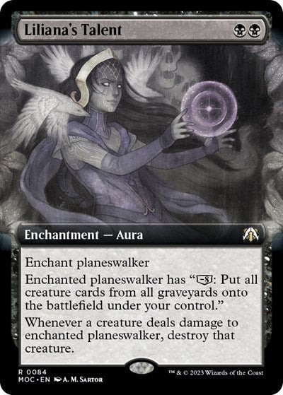Liliana's Talent (Extended Art) (Commander: March of the Machine) Light Play