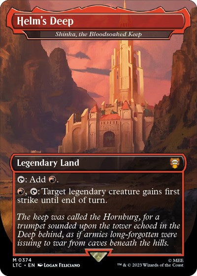 Helm's Deep - Shinka, the Bloodsoaked Keep (Commander: The Lord of the Rings: Tales of Middle-earth) Medium Play Foil