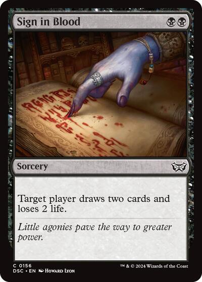 Sign in Blood (Commander: Duskmourn: House of Horror) Near Mint