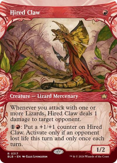 Hired Claw (Showcase) (Bloomburrow) Light Play Foil