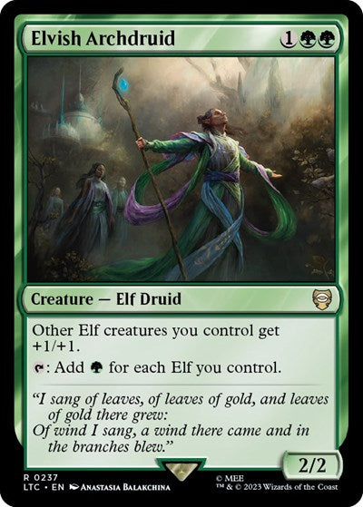 Elvish Archdruid (Commander: The Lord of the Rings: Tales of Middle-earth) Light Play