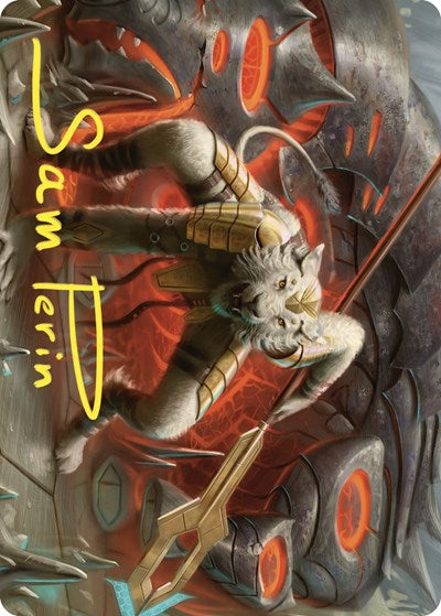 Sunspear Shikari Art Card (Gold-Stamped Signature) (Art Series: Commander Masters) Near Mint