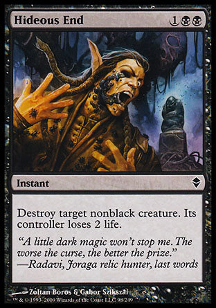 Hideous End (Zendikar) Medium Play Foil