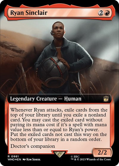 Ryan Sinclair (Extended Art) (Surge Foil) (Universes Beyond: Doctor Who) Light Play Foil