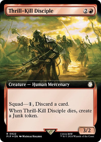 Thrill-Kill Disciple (Extended Art) (Surge Foil) (Universes Beyond: Fallout) Medium Play Foil
