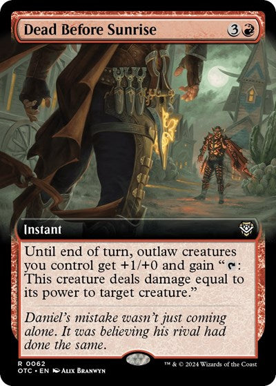 Dead Before Sunrise (Extended Art) (Commander: Outlaws of Thunder Junction) Light Play