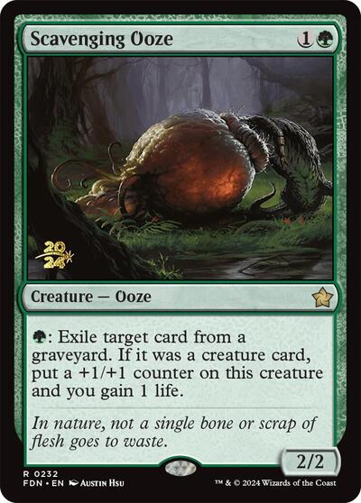 Scavenging Ooze (FDN) (Promos: Prerelease Cards) Light Play Foil
