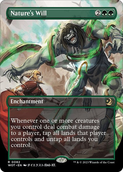 Nature's Will (Anime Borderless) (Wilds of Eldraine: Enchanting Tales) Near Mint Foil