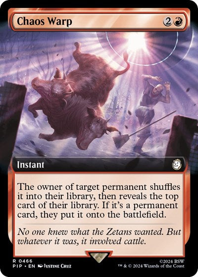 Chaos Warp (Extended Art) (Universes Beyond: Fallout) Light Play Foil