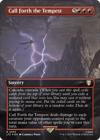 Call Forth the Tempest (Borderless) (Surge Foil) (Commander: The Lord of the Rings: Tales of Middle-earth) Light Play Foil