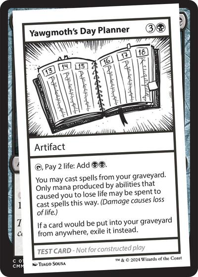 Yawgmoth's Day Planner (Mystery Booster 2 Playtest Cards) Near Mint