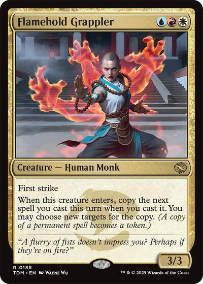 Flamehold Grappler (Tarkir: Dragonstorm) Light Play Foil