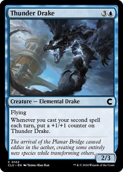 Thunder Drake (Ravnica: Clue Edition) Light Play