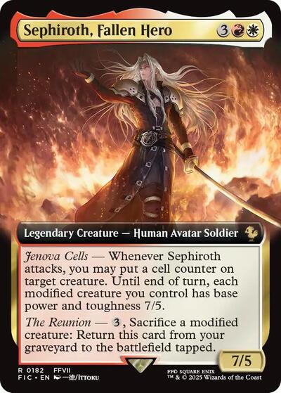 Sephiroth, Fallen Hero (Extended Art) (Commander: FINAL FANTASY) Near Mint