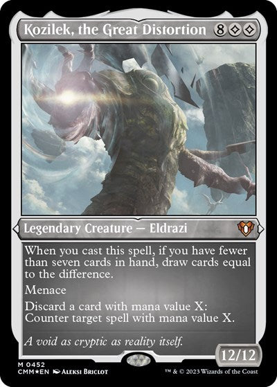 Kozilek, the Great Distortion (Foil Etched) (Commander Masters) Light Play Foil