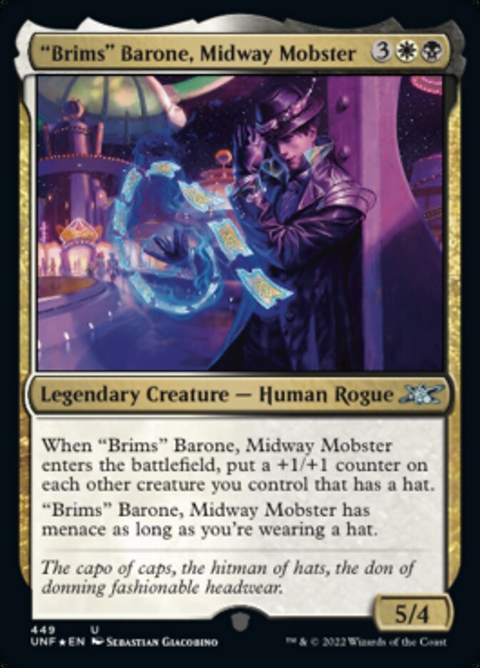 Brims Barone, Midway Mobster (Galaxy Foil) (Unfinity) Light Play Foil