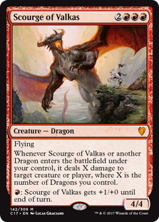 Scourge of Valkas (Commander 2017) Light Play