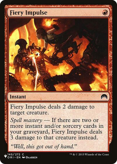 Fiery Impulse (The List) Near Mint