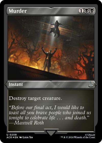Murder (Foil Etched) (Universes Beyond: Assassin's Creed) Light Play Foil
