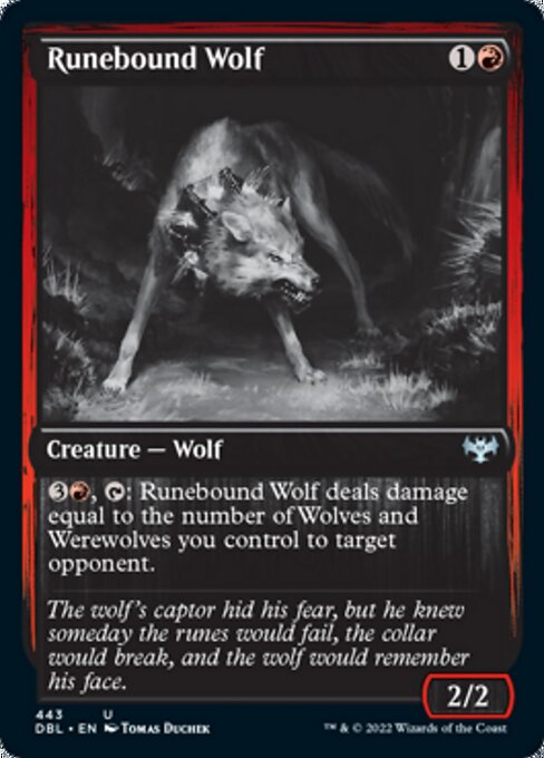 Runebound Wolf (Innistrad: Double Feature) Light Play