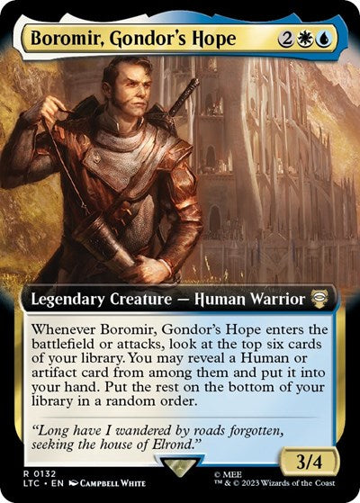 Boromir, Gondor's Hope (Extended Art) (Commander: The Lord of the Rings: Tales of Middle-earth) Light Play