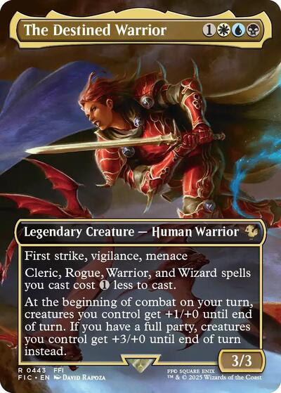 The Destined Warrior (Borderless) (Commander: FINAL FANTASY) Near Mint Foil