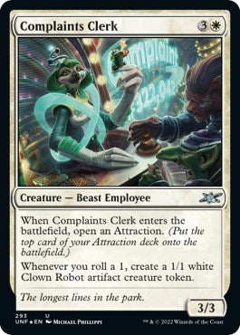 Complaints Clerk (Galaxy Foil) (Unfinity) Near Mint Foil