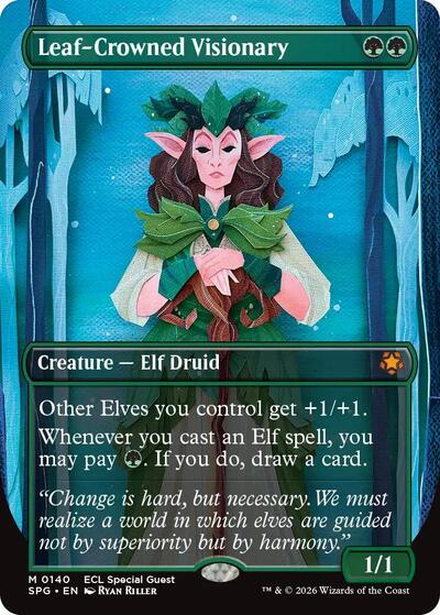 Leaf-Crowned Visionary (Borderless) (Special Guests) Near Mint