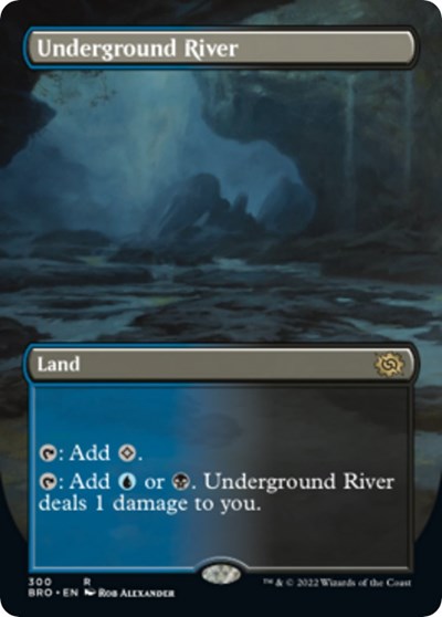 Underground River (Borderless) (The Brothers' War) Medium Play Foil