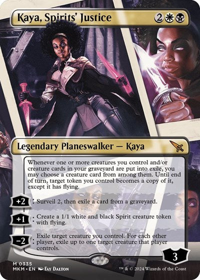 Kaya, Spirits' Justice (Borderless) (Murders at Karlov Manor) Light Play Foil