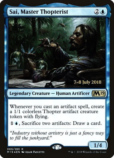 Sai, Master Thopterist (Promos: Prerelease Cards) Light Play Foil