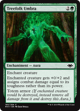 Treefolk Umbra (Modern Horizons) Medium Play Foil