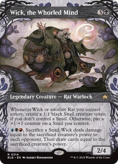 Wick, the Whorled Mind (Showcase) (Bloomburrow) Light Play Foil