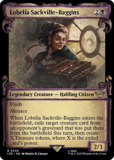 Lobelia Sackville-Baggins (Showcase Scrolls) (Universes Beyond: The Lord of the Rings: Tales of Middle-earth) Light Play Foil