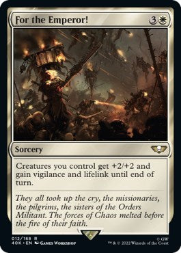 For the Emperor! (Surge Foil) (Universes Beyond: Warhammer 40K) Near Mint Foil