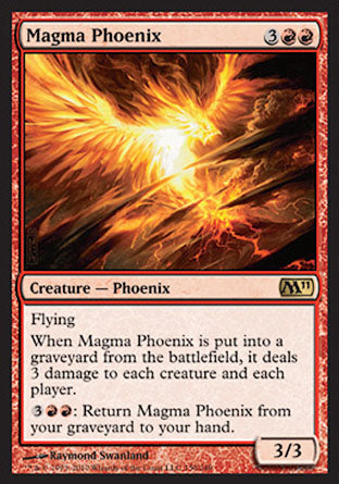 Magma Phoenix (Magic 2011 Core Set) Medium Play Foil