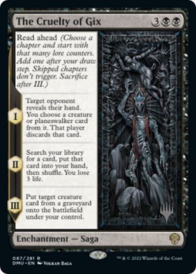 The Cruelty of Gix (Promo Pack: Dominaria United) Medium Play Foil