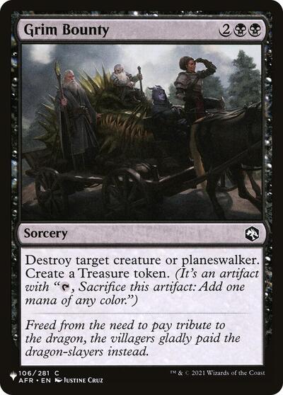 Grim Bounty (The List) Light Play
