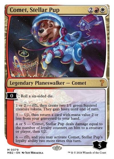 Comet, Stellar Pup (White Border) (Mystery Booster 2) Light Play