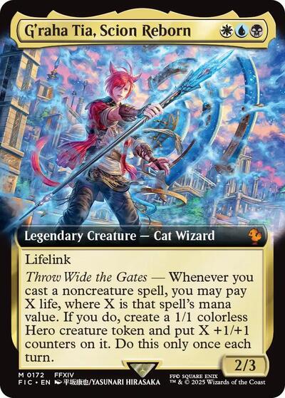 G'raha Tia, Scion Reborn (Extended Art) (Commander: FINAL FANTASY) Light Play