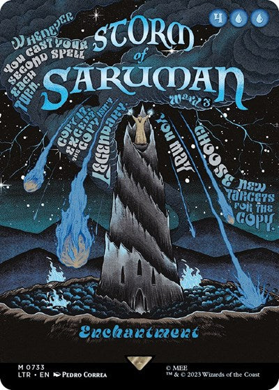 Storm of Saruman (Borderless Poster) (Universes Beyond: The Lord of the Rings: Tales of Middle-earth) Light Play Foil