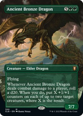 Ancient Bronze Dragon (Borderless) (Commander Legends: Battle for Baldur's Gate) Light Play Foil
