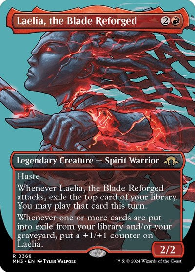 Laelia, the Blade Reforged (Borderless) (Modern Horizons 3) Light Play